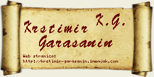 Krstimir Garašanin vizit kartica